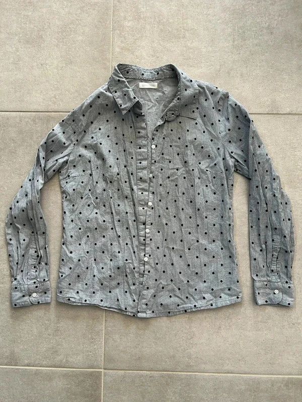 Camisa de mujer Cache Cache gris y negro talla XXS-XS – photo 2